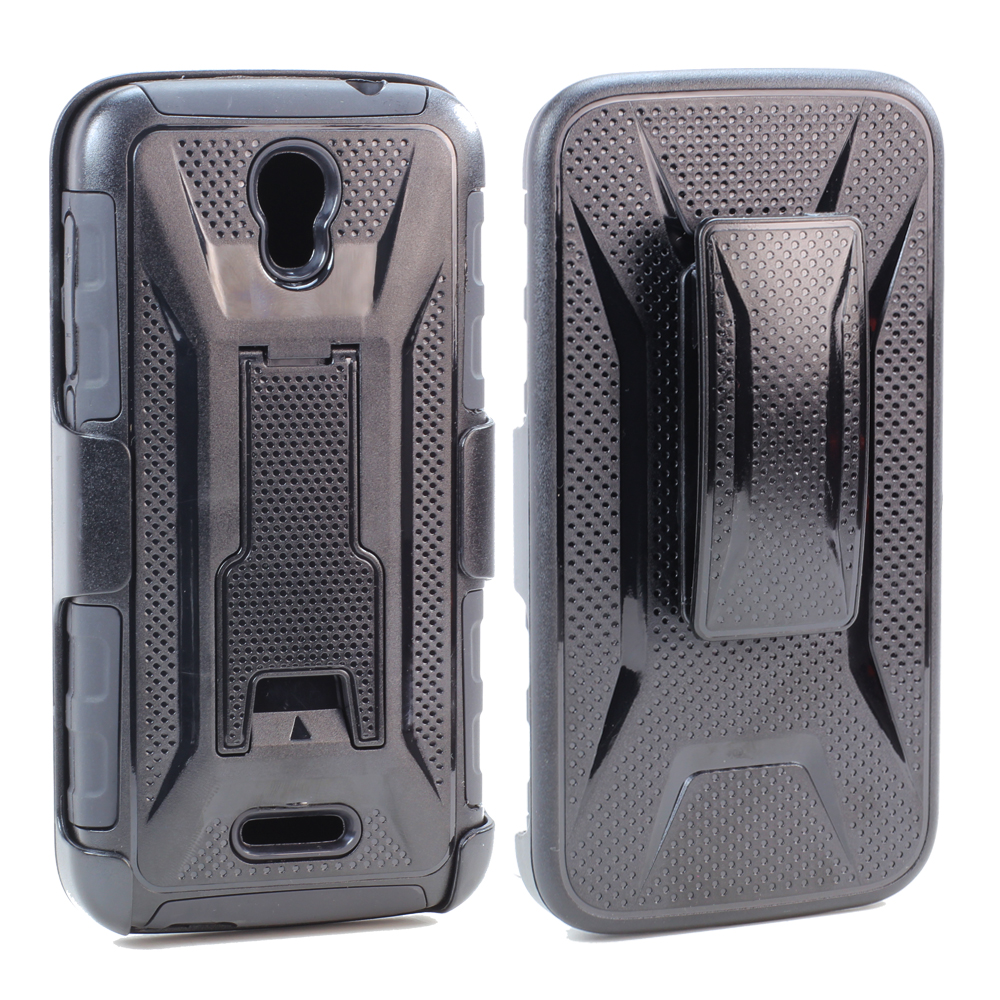 Alcatel One Touch Pop Astro 5042T Holster Combo BELT Clip Case (Black)